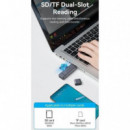 LECTOR DE TARJETAS EXTERNO VENTION USB-A 3.0/USB-C