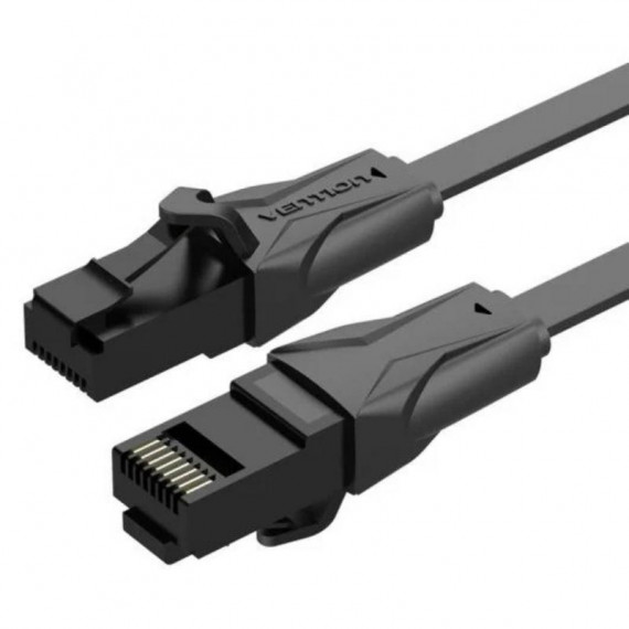 Cable de Red Ethernet Vention Plano Cat6 UTP 0.75m Negro