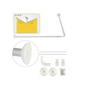 Barra de Ducha Esquinera HBS de Aluminio y PVC Epoxy 80x80cm Blanca