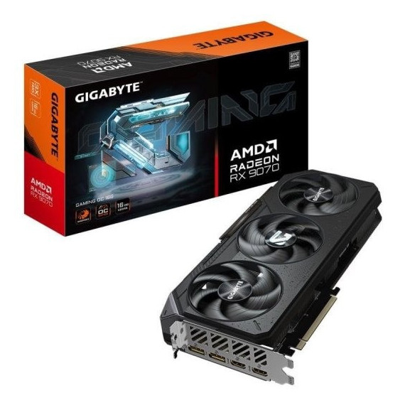 Tarjeta de Video GIGABYTE Radeon Rx 9070 Gaming Oc 16GB GDRR6 Pcie 5.0