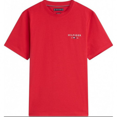 TOMMY HILFIGER - BRAND LOVE SMALL HILFIGER TEE - XLD - F|MW0MW41456/XLD