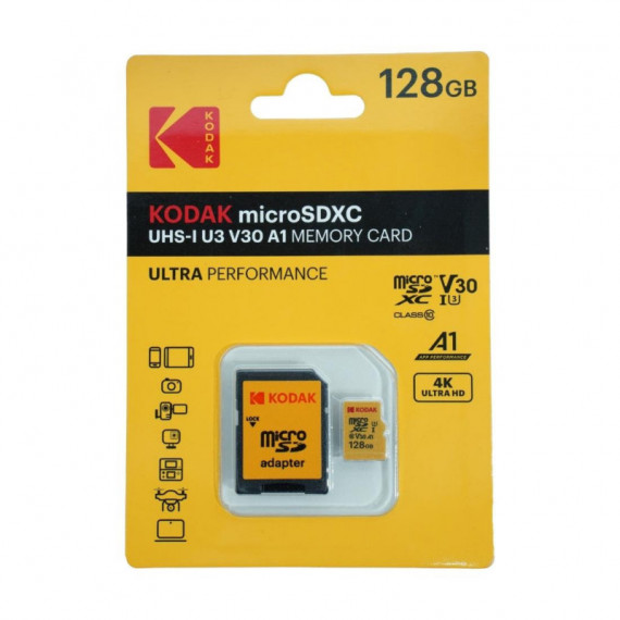 Memoria SDXC 128GB UHS-I U3 V30 Kodak