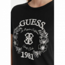 Camiseta Guess Negra Chica
