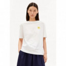 camisetas mujer Camiseta ARMEDANGELS Tarjaa Graphic White