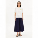 camisetas mujer Camiseta ARMEDANGELS Tarjaa Graphic White