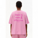 camisetas mujer Camiseta ARMEDANGELS Oversize Giannaa Difference Washed Berry