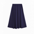 Falda ARMEDANGELS Poplin A-line MIDI Tinted Navy
