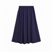 Falda ARMEDANGELS Poplin A-line MIDI Tinted Navy