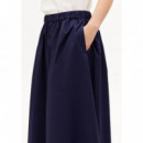 Falda ARMEDANGELS Poplin A-line MIDI Tinted Navy
