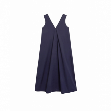 Vestidos Vestido ARMEDANGELS Poplin Maxi Cuello Pico Tinted Navy