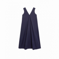 Vestidos Vestido ARMEDANGELS Poplin Maxi Cuello Pico Tinted Navy