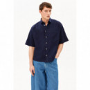 Camisas Camisa ARMEDANGELS Cotton Lino Tinted Navy