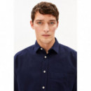 Camisas Camisa ARMEDANGELS Cotton Lino Tinted Navy