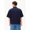 Camisas Camisa ARMEDANGELS Cotton Lino Tinted Navy