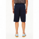Bermudas ARMEDANGELS Cotton Lino Tinted Navy