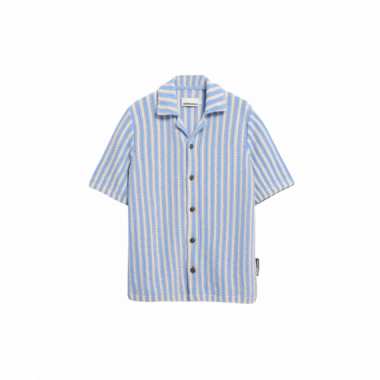 Polos Camisa Polo ARMEDANGELS  de Punto Striped Pure Wedgwood