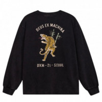 Camisetas Hombre Camiseta DEUS EX MACHINA Roar Damaged Dyed Black