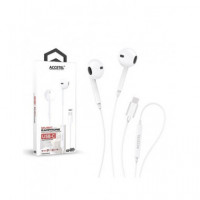 ACCETEL Auricular Estereo con Cable Tipo C EP1917 Blanco