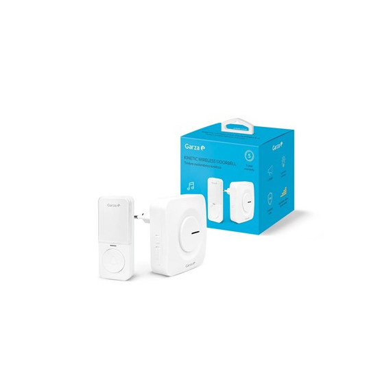 GARZA Timbre Inalambrico Tactil 200Mtrs Funciona Sin Pilas el Transmisor Blanco 401323G