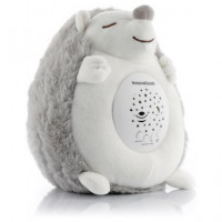 INNOVAGOODS Peluche Spikey con 15 Melodias Relajantes y Proyector Quitamiedos Blanco