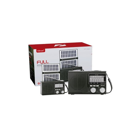 KBROAD Radio Portatil Solar FM/AM/SW KTF-2093 Recargable Bluetooth ,Usb.Linterna