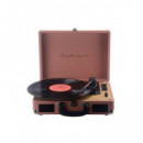 PRIXTON Tocadisco Grabador VC400 Moka Bluetooth,usb,radio FM,5W X2 Conversion a MP3 por USB