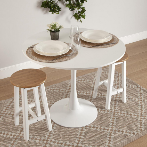 MESA BLANCA MEERA 100CM