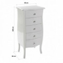 COMODA 5 CAJONES BLANCA CAGLIARI