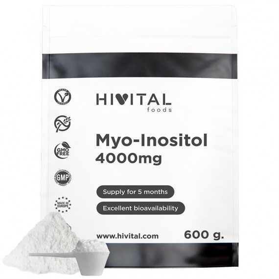 Hv- Myo-inositol 4000 Mg | 600 Gramos de Polvo Vegano  HIVITAL