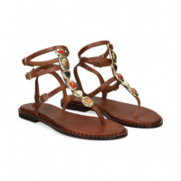 Esclava Doble Gilda Abalorios Marron  EXE