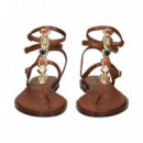 Esclava Doble Gilda Abalorios Marron  EXE