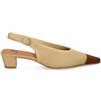sin Talon Mil Rayas Marron+camel  MISS ELASTIC