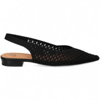 sin Talon Perforado Negro  MISS ELASTIC