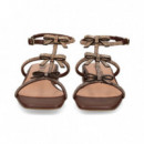Sandalia Bebe Lazos Strass Marron  BIBI LOU
