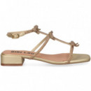 Sandalia Bebe Lazos Strass Oro  BIBI LOU