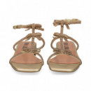 Sandalia Bebe Lazos Strass Oro  BIBI LOU