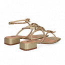 Sandalia Bebe Lazos Strass Oro  BIBI LOU