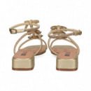 Sandalia Bebe Lazos Strass Oro  BIBI LOU