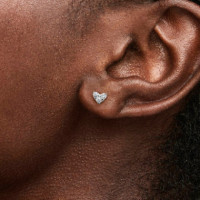 Pendientes de Botón Corazón y Triple Gema 293003C01  PANDORA