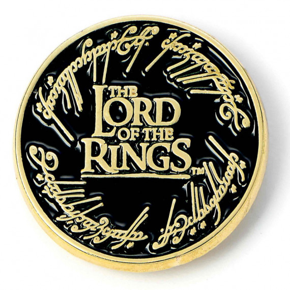 Pin Logo de el Señor de los Anillos Dorado  THE CARAT SHOP