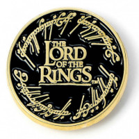 Pin Logo de el Señor de los Anillos Dorado  THE CARAT SHOP