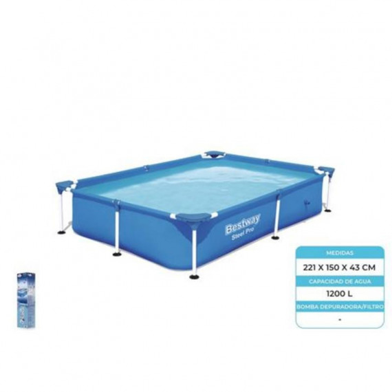 Piscina Rectangular BESTWAY Steel Pro 2.21M X 1.50M X 43CM