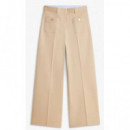 TOMMY HILFIGER - Preppy Cotton Wide Leg Chino - Aeg - F|WW0WW49002/AEG