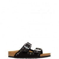 BIRKENSTOCK - Arizona Rivets Kids Syn Soft - Black - 1031646/BLACK