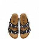 BIRKENSTOCK - Arizona Rivets Kids Syn Soft - Black - 1031646/BLACK