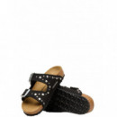 BIRKENSTOCK - Arizona Rivets Kids Syn Soft - Black - 1031646/BLACK