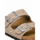 BIRKENSTOCK - Arizona Rivets Kids Syn Soft - Gray Taupe - 1031708/GRAY Taupe