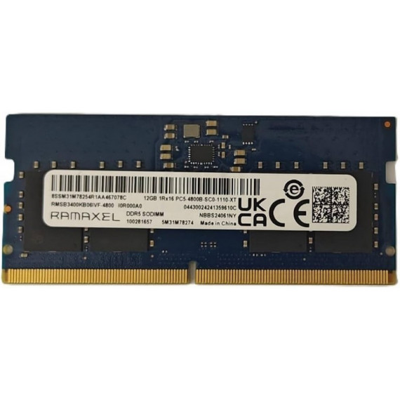 Memoria Sodimm 12GB Ramaxel DDR5 4800MHZ  OEM