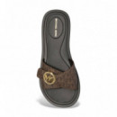 Mk  Pool Slide Brown  MICHAEL KORS