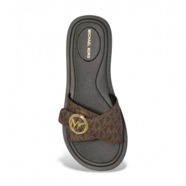 Mk  Pool Slide Brown  MICHAEL KORS